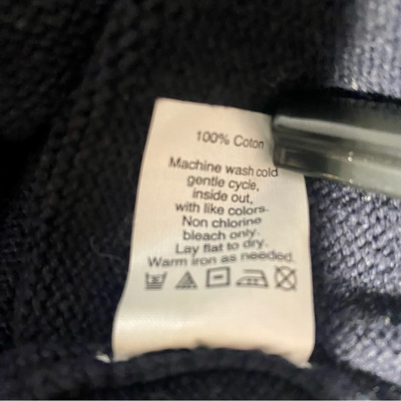 J Crew Men's Nautical Toggle & Rope Button- Closure Blue Sweater, Size Small - Picture 11 of 11